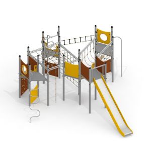 Hiding spot with a slide