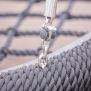 Single Swing (BNS 90cm) cu frânghie groasă și elemente metalice de prindere pentru loc de joacă.